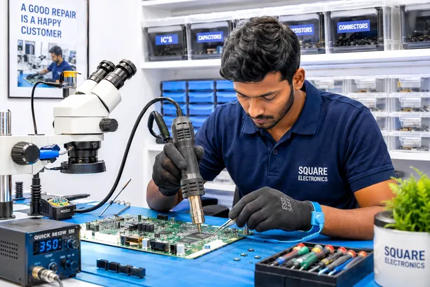 Technician Performing Circuit Repair